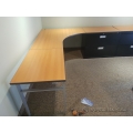 Autumn Maple Wrap Around desk w/ 2 - 2 Drawer Lateral Cabinets